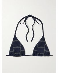 Matteau - The String Triangel-Bikini-Oberteil Aus Bedrucktem, Recyceltem Stretch-Material - Lyst