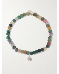 Sydney Evan - Evil Eye 14-Karat, Agate Enamel And Diamond Bracelet - Lyst