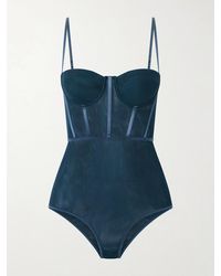 Zimmermann - Rebellion Mesh Corset Bodysuit - Lyst