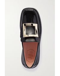 Roger Vivier Viv Ranger Embellished Patent-leather Loafers - Black