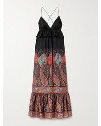 Zimmermann - Rhiannon Ruffled Paisley-Print Silk Midi Dress - Lyst