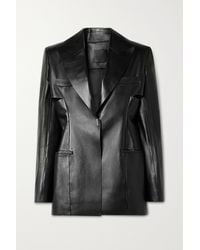 Givenchy Cutout Leather Blazer - Black