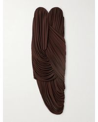 Loewe - Strapless Draped Gathered Jersey Midi Dress - Lyst