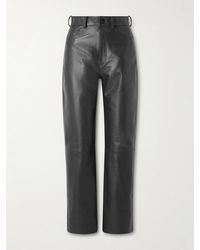 TOVE - Yeal Paneled Leather Straight-Leg Pants - Lyst