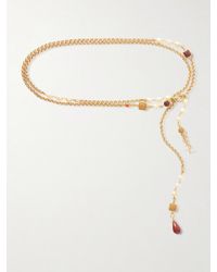 Saint Laurent - Cassandre-Tone And Resin Chain Belt - Lyst