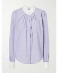 Maison Mayle - Val D'Isere Striped Cotton Blouse - Lyst