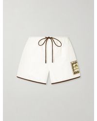 ALÉMAIS - Scuba Embroidered Cotton-Poplin Shorts - Lyst