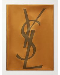 Saint Laurent - Cassandre-Printed Silk-Twill Scarf - Lyst