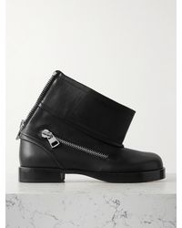 JW Anderson - Zip-Detailed Leather Ankle Boots - Lyst