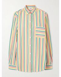 Lido - Striped Cotton-Poplin Shirt - Lyst