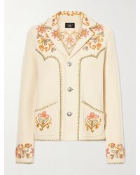 RRL - Bella Crochet-Trimmed Cotton And Cashmere-Blend Cardigan - Lyst