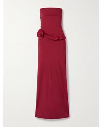 Maygel Coronel - Caracola Trägerloses Maxikleid Aus Stretch-Jersey Mit Applikation - Lyst