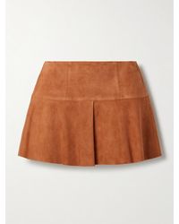Isabel Marant - Dilara Minirock Aus Veloursleder Mit Falte - Lyst