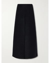Rier - Walker Felted Wool-Fleece Wrap Midi Skirt - Lyst
