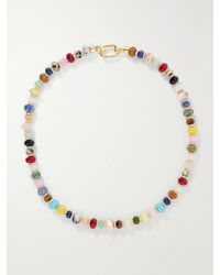 Joolz by Martha Calvo - Gemstones And Crystals-Toned Beaded Necklace - Lyst