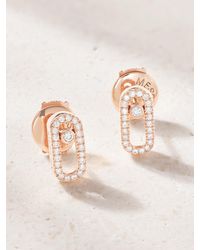 Messika - Move Uno 18-Karat Rose Diamond Earrings - Lyst
