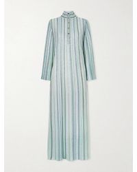 Missoni - Sequin-Embellished Striped Metallic Crochet-Knit Turtleneck Maxi Dress - Lyst