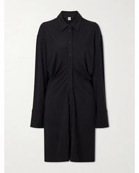 TOTEME - Slouch Draped Jersey Midi Dress - Lyst