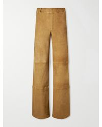 Arma - Marina Paneled Stretch Suede Wide-Leg Pants - Lyst