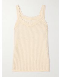 KHAITE - Ennio Tanktop Aus Pointelle-Strick Mit Wellenkanten - Lyst