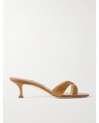Manolo Blahnik - Callamu 50 Mules Aus Elapheleder - Lyst