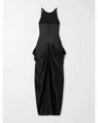 KHAITE - Kent Draped Satin Maxi Dress - Lyst