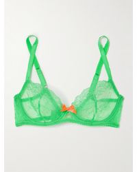 Agent Provocateur - Isedora Satin-Trimmed Lace Underwired Soft-Cup Bra - Lyst