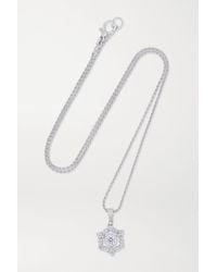 Buccellati Mini Ghirlanda 18-karat White Gold Diamond Necklace - Multicolour