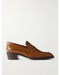 Jimmy Choo - Wilder Eel-Effect Leather Loafers - Lyst
