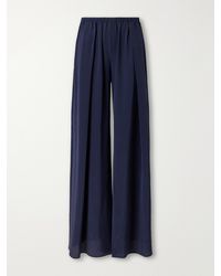 La Ligne - Striped Silk-Satin Wide-Leg Pants - Lyst