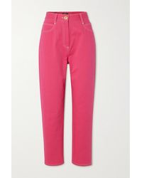Mother Baumwolle WEITER SCHNITT FUN DIP in Pink Damen Bekleidung Jeans Jeans mit gerader Passform 