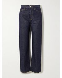 TOTEME - Twisted Seam High-Rise Straight-Leg Jeans - Lyst