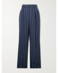 Ralph Lauren - Stamford Bundfaltenhose Mit Geradem Bein Aus Einer Leinen-Baumwollmischung Mit Nadelstreifen - Lyst