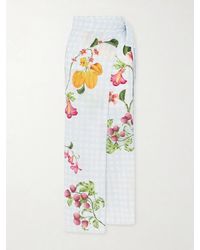 Agua Bendita - Lavanda Printed Cotton And Silk-Blend Voile Pareo - Lyst