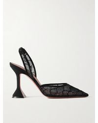 AMINA MUADDI - Holli Corded Lace Slingback Pumps - Lyst