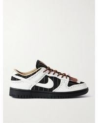 Nike - Dunk Low Retro Suede-Trimmed Leather And Twill Sneakers - Lyst