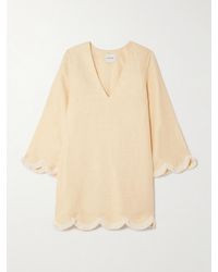 Posse - Essie Fringed Linen Mini Dress - Lyst