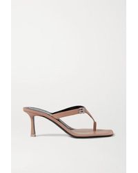 Alexander Wang Ivy Mules Aus Leder Mit Kristallen - Natur
