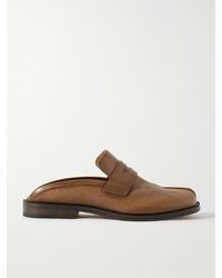 Maison Margiela - Tabi City Slippers Mit Geteilter Kappe Aus Leder - Lyst