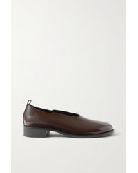 The Row Monceau Leather Loafers - Brown