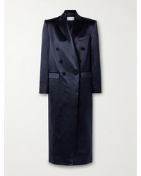 Alex Perry - Double-Breasted Cotton And Silk-Blend Satin Coat - Lyst