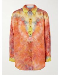 Zimmermann - Alchemy Tie-Dye Silk-Satin Shirt - Lyst