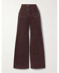 Nili Lotan - Florence Cotton-Blend Corduroy Flared Pants - Lyst