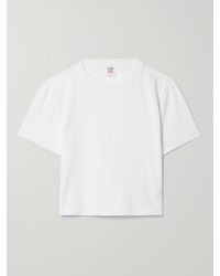 RE/DONE - T-Shirt Raccourci En Jersey De Coton Micro X Hanes - Lyst