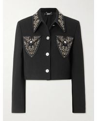 Versace - Embellished Wool Jacket - Lyst