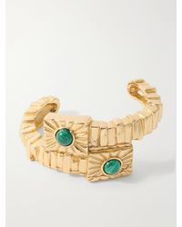 Paola Sighinolfi - Kabala-Plated Malachite Bracelet - Lyst