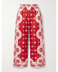 Alix Of Bohemia - Pantalon Large Raccourci En Voile De Coton À Imprimé Bandana Otto - Lyst