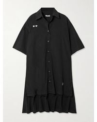 JW Anderson - Robe-Chemise Midi En Voile De Coton À Broderies - Lyst