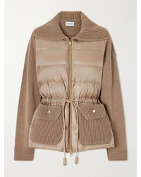 Moncler - Wool And Cashmere-Blend And Quilted Shell Down Cardigan - Lyst