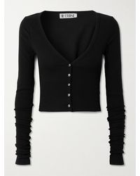 ÉTERNE - Cardigan Aus Einer Gerippten Baumwoll-Modalmischung Mit Stretch-Anteil - Lyst